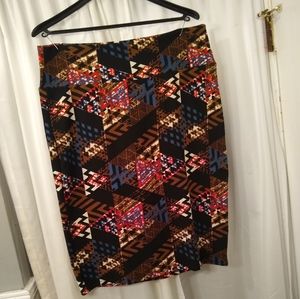 Lularoe Cassie 3XL Retro Aztec Pattern Skirt